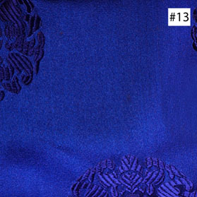 Chinese Longevity Symbol Design Blue Silk Fabric (#13)