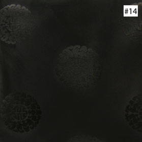 Chinese Longevity Symbol Design Black Silk Fabric (#14)