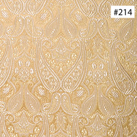 Gold Paisley Silk Dining Chair Cushion (#214)