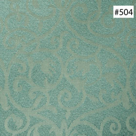 Silk-Linen French Teal Damask Design Dining Chair Cushion (#504)