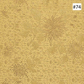 Chrysanthemum Design Gold Silk Fabric (#74)