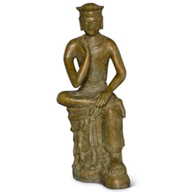 Bronze Maitreya in Meditation Asian Buddha Statue