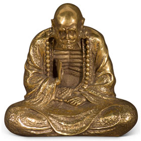 Bronze Damo Bodhidharma Asian Sculpture