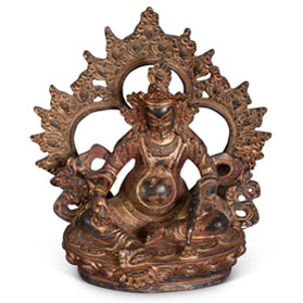 Bronze Jambhala Tibetan God of Prosperity Asian Statue