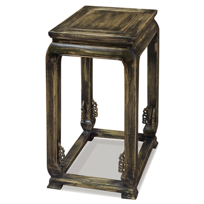 Distressed Elmwood Ming Imperial Palace Chinese End Table