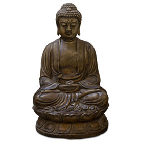 Meditating Buddha Stone Oriental Statue