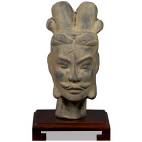 Small Chinese Terracotta General Head