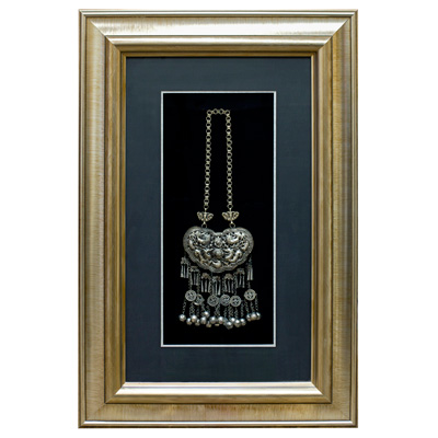 Miao Chinese Jewelry Pendant Necklace Shadow Box