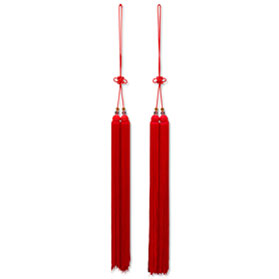 Large Lucky Red Chinese Silk Tassel Set