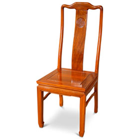 Natural Finish Rosewood Chinese Longevity Chair
