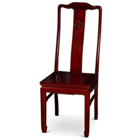 Red Cherry Rosewood Chinese Longevity Side Chair