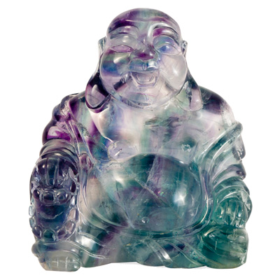 3.5 Inch Fluorite Happy Buddha Asian Figurine