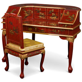 Chinoiserie Scenery Harpsichord Desk Set