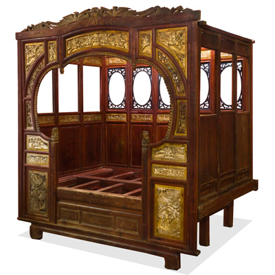 Antique Gu Fei Chinese Canopy Bed