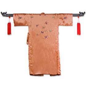Butterfly Design Chinese Silk Robe