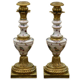 Baronet Motif Asian Candle Holder Set