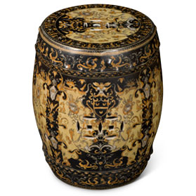 Renaissance Motif Porcelain Chinese  Garden Stool